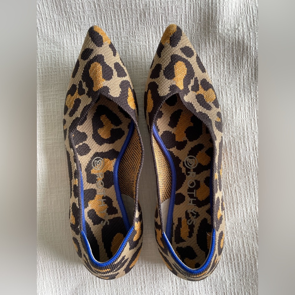 Rothy's To the Point Cheetah Leopard Flat